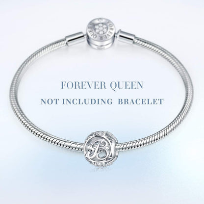 Letter Charm Initial A-Z Alphabet Charm Dangle Charm for Bracelet Necklace 925 Sterling Silver CZ Beads Charm Personalized Gift Jewelry
